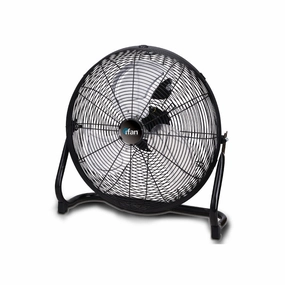 iFan 16" High Velocity Fan  Metal Blades, Vortex Air Flow, Adjustable Tilt, Durable, Overheat Protection, 3-Speed, black, IF1816 indoor fans for quiet home environments