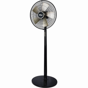 iFan 16" Stand Fan  5 Blades, Turbo Fan, Vortex Airflow, Oscillation, Adjustable Height, Energy-saving, 3-Speed, black, IF401 indoor fans for quiet home environments
