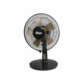 iFan 9 Desk Fan  5 Blades, Turbo Fan, Vortex Airflow, Oscillation, Adjustable Height, Energy-saving, 2-Speed, black, IF404 indoor fans for quiet home environments