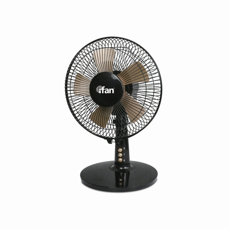 iFan 9 Desk Fan  5 Blades, Turbo Fan, Vortex Airflow, Oscillation, Adjustable Height, Energy-saving, 2-Speed, black, IF404 indoor fans for quiet home environments