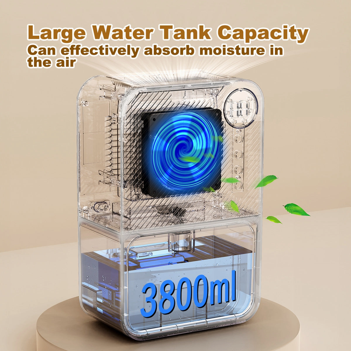 iFan Electric Dehumidifier 3.8L Mini Dehumidifier Thirsty Hippo Timer Setting 1-24h Low Noise Water Full Auto OFF (IF3253)