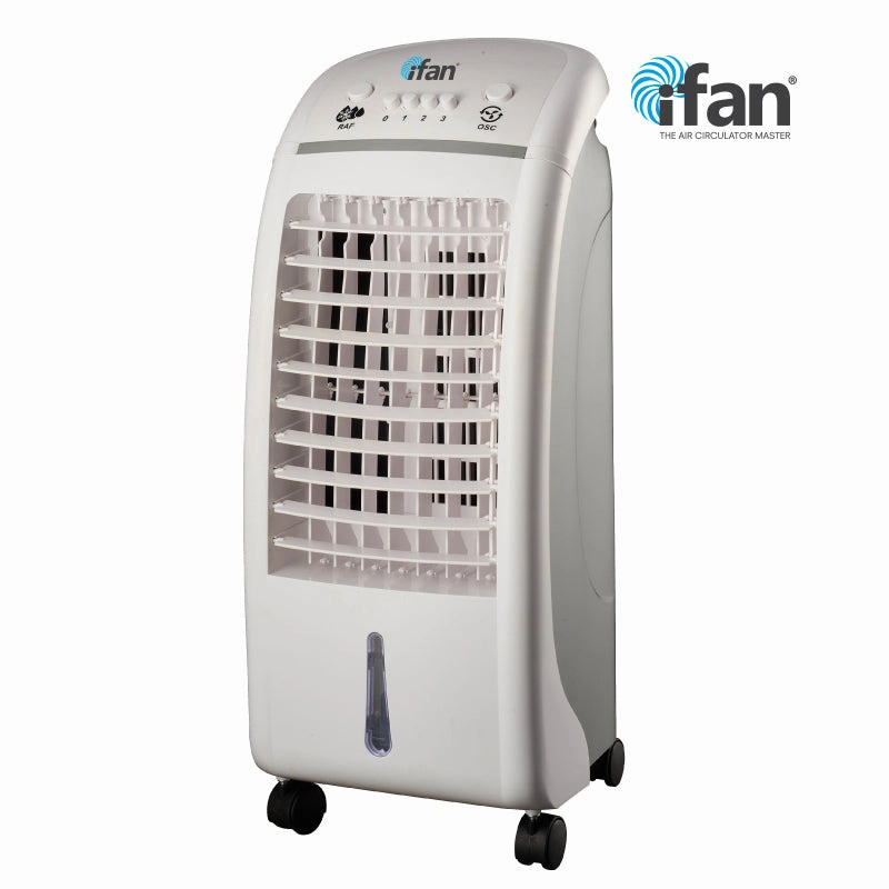 iFan Evaporative Air Cooler  6L Water Tank, Vortex Airflow, Oscillation, Dust Filter, Quiet & Effective Cooling, 3-Speed, white, IF7310