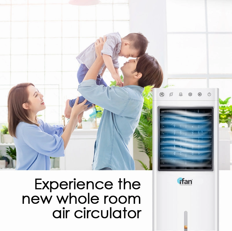 iFan Evaporative Air Cooler  9.3L Water Tank, Remote Control, Oscillation, Dust Filter, Ionizer, Mosquito Repellent, 3-Speed, white, IF7850