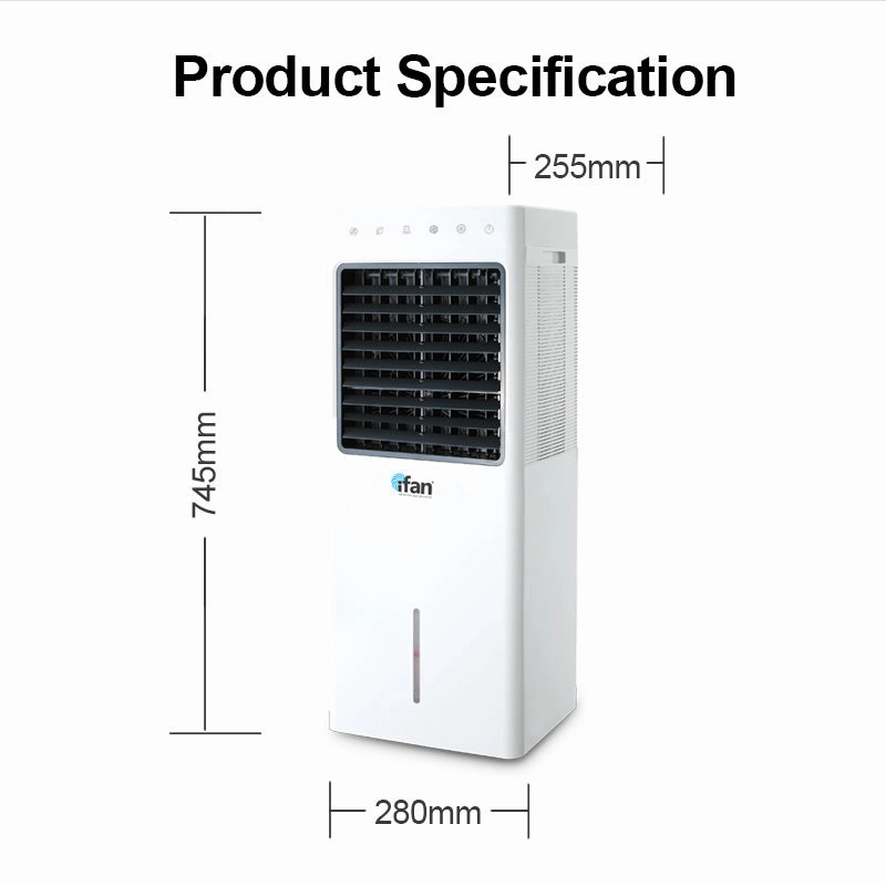 iFan Evaporative Air Cooler  9.3L Water Tank, Remote Control, Oscillation, Dust Filter, Ionizer, Mosquito Repellent, 3-Speed, white, IF7850