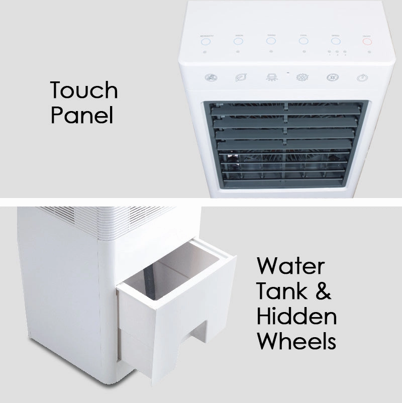 iFan Evaporative Air Cooler  9.3L Water Tank, Remote Control, Oscillation, Dust Filter, Ionizer, Mosquito Repellent, 3-Speed, white, IF7850