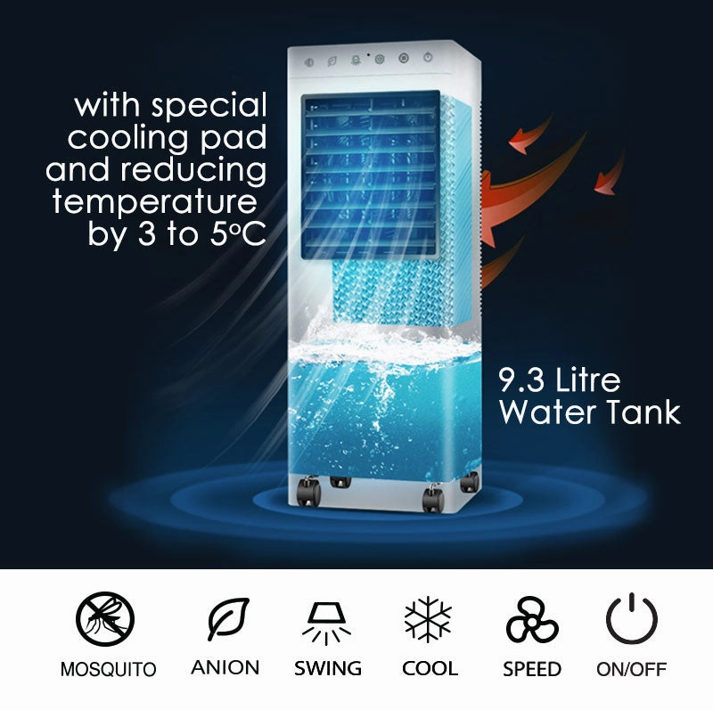 iFan Evaporative Air Cooler  9.3L Water Tank, Remote Control, Oscillation, Dust Filter, Ionizer, Mosquito Repellent, 3-Speed, white, IF7850