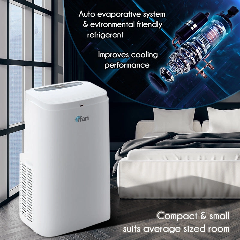 iFan Portable Aircon - 3in1 Portable Air Conditioner / Fan / Dehumidifier, Remote Control, 12000 BTU, cools 550 sq feet, white, IF9012