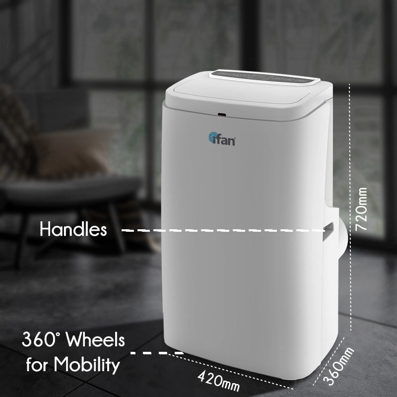 iFan Portable Aircon - 3in1 Portable Air Conditioner / Fan / Dehumidifier, Remote Control, 12000 BTU, cools 550 sq feet, white, IF9012