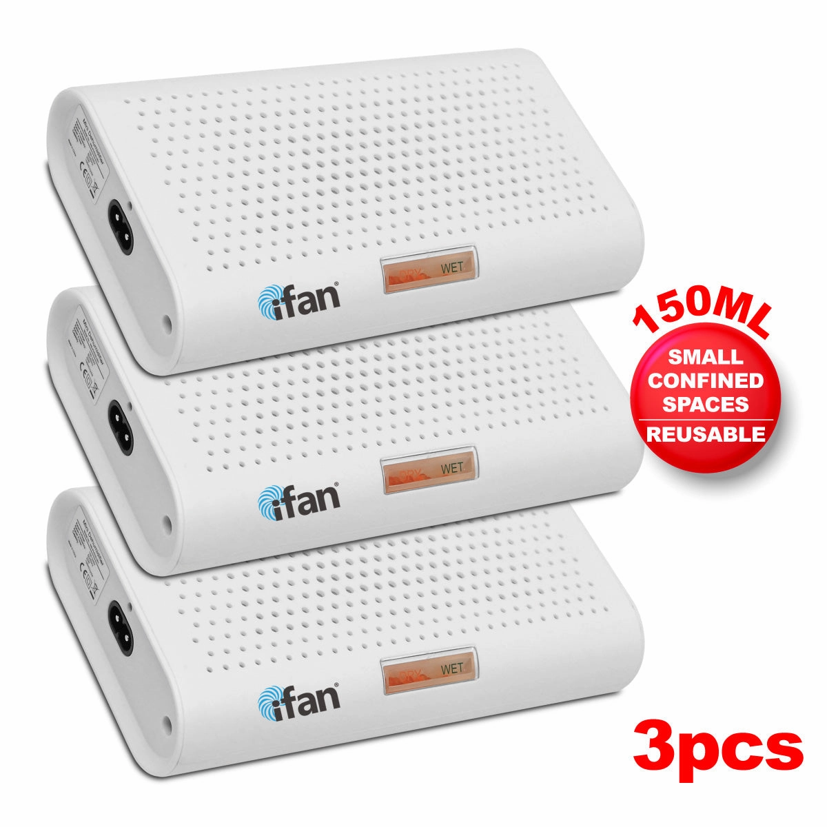 iFan Thirsty Hippo Dehumidifier, Dehumidifier, Rechargeable Moisture Absorber | Reusable (IF3251)