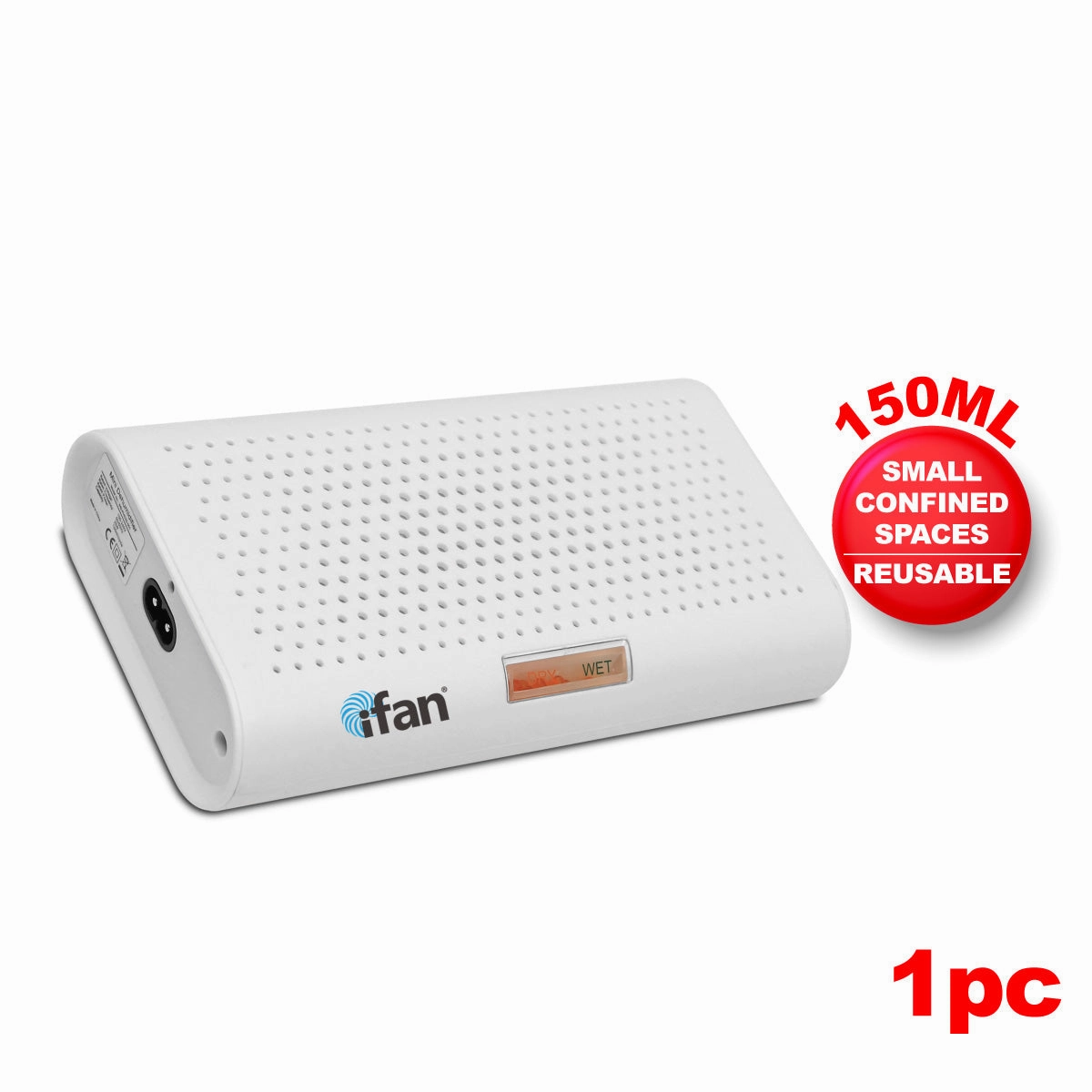 iFan Thirsty Hippo Dehumidifier, Dehumidifier, Rechargeable Moisture Absorber | Reusable (IF3251)