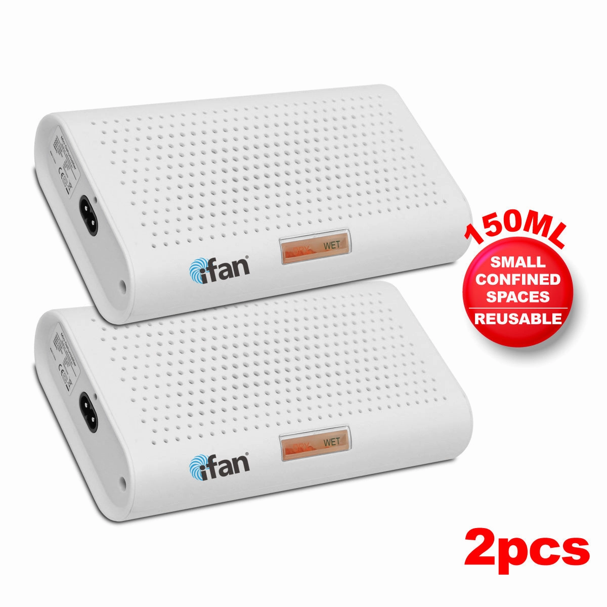iFan Thirsty Hippo Dehumidifier, Dehumidifier, Rechargeable Moisture Absorber | Reusable (IF3251)