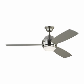 Ikon 52"Ceiling Fan Brushed Steel compact medium fans for desks and counters