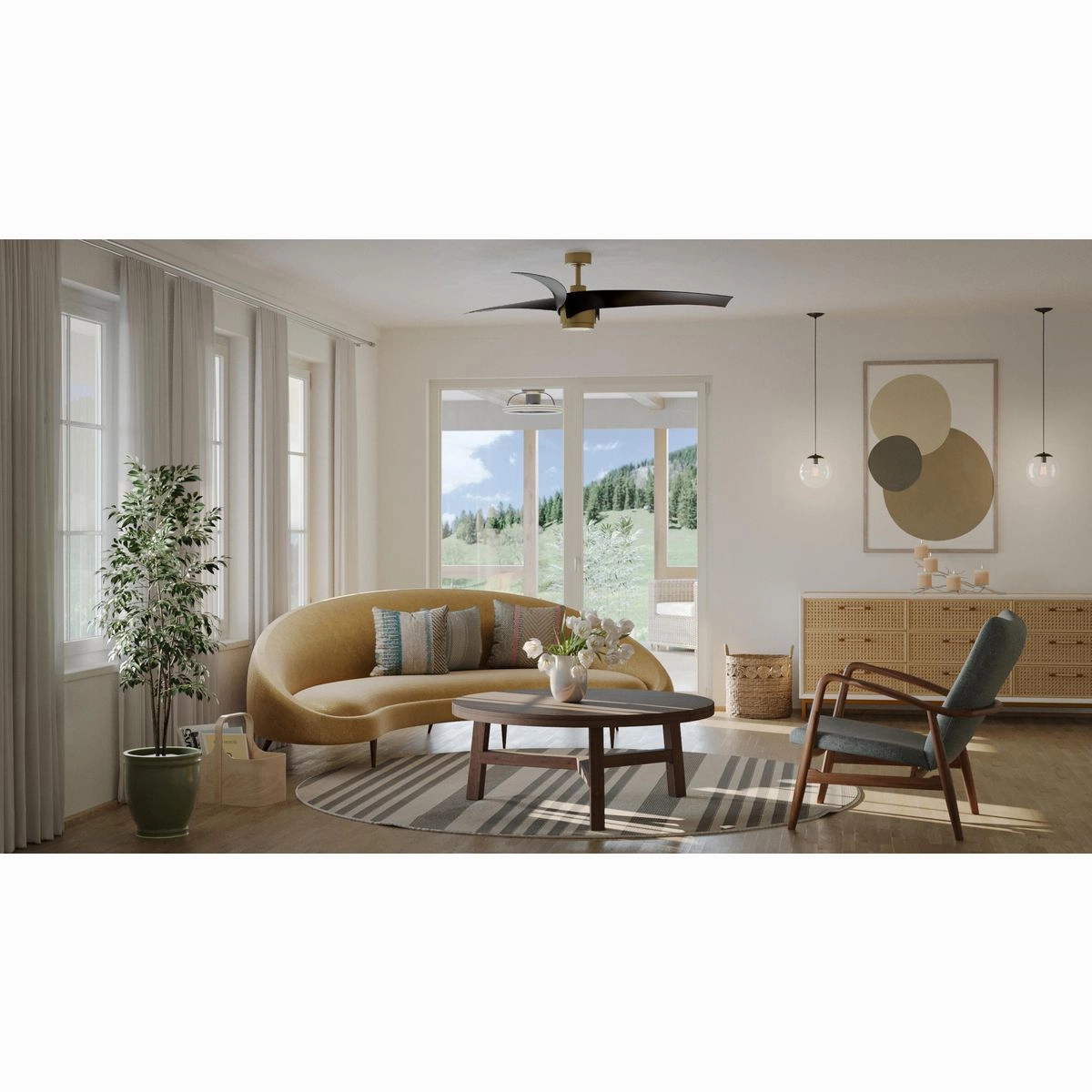Insigna 60"Ceiling Fan Vintage Brass