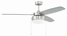 Intrepid 52"Ceiling Fan Brushed Polished Nickel oscillating medium fans with strong airflow