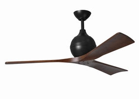 Irene-3 52"Ceiling Fan Matte Black compact medium fans for desks and counters
