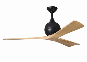 Irene-3 52"Ceiling Fan Matte Black quiet medium fans for living room use