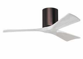 Irene-3H 42"Ceiling Fan Brushed Bronze quiet small fans for desk or nightstand