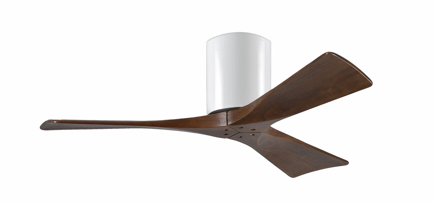 Irene-3H 42"Ceiling Fan Gloss White quiet small fans for desk or nightstand