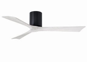 Irene-3H 52"Ceiling Fan Matte Black quiet medium fans for living room use