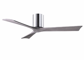 Irene-3H 52"Ceiling Fan Polished Chrome hugger fans for rooms with low ceilings