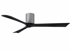 Irene-3H 60"Ceiling Fan Brushed Nickel hugger fans for rooms with low ceilings