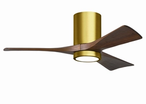 Irene-3HLK 42"Ceiling Fan Brushed Brass quiet small fans for desk or nightstand