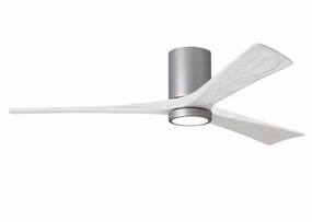 Irene-3HLK 60"Ceiling Fan Brushed Nickel hugger fans for rooms with low ceilings