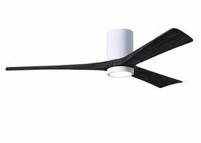 Irene-3HLK 60"Ceiling Fan Gloss White hugger fans for rooms with low ceilings