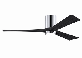 Irene-3HLK 60"Ceiling Fan Polished Chrome hugger fans for rooms with low ceilings