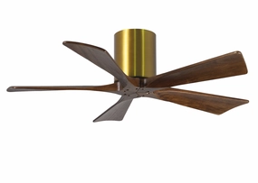 Irene-5H 42"Ceiling Fan Brushed Brass quiet and compact hugger fans