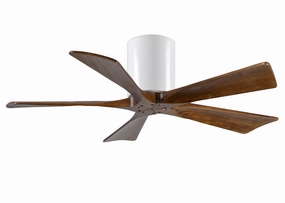 Irene-5H 42"Ceiling Fan Gloss White quiet small fans for desk or nightstand
