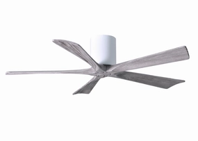 Irene-5H 52"Ceiling Fan Gloss White quiet and compact hugger fans
