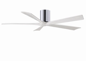 Irene-5H 60"Ceiling Fan Polished Chrome compact medium fans for desks and counters