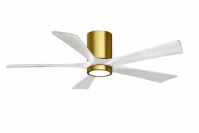 Irene-5HLK 52"Ceiling Fan Brushed Brass compact medium fans for desks and counters