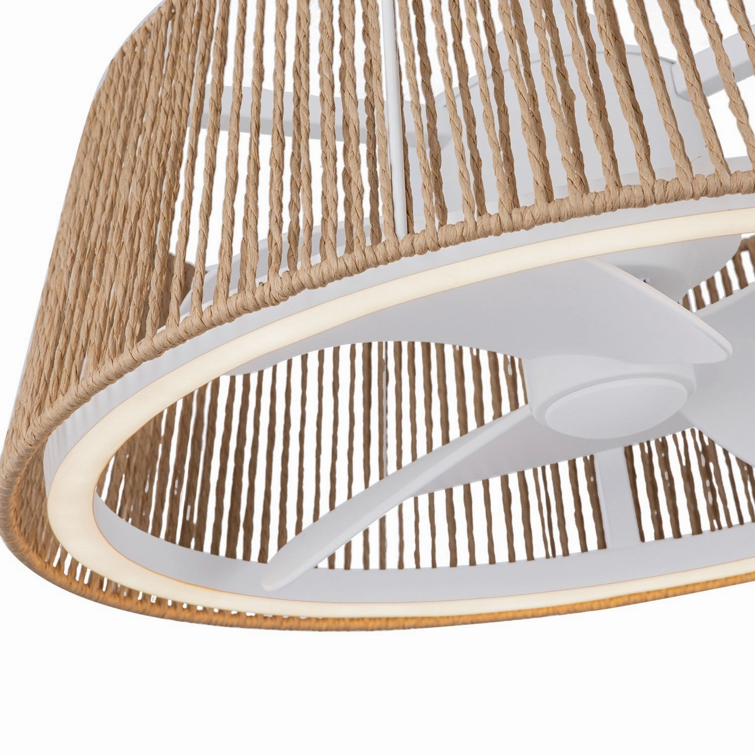 Isla 24"Ceiling Fan White/Braided Rope