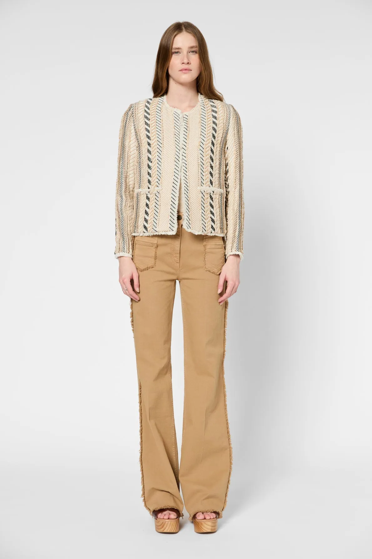 Jacket Remina Dbv62b023 Beige Clothing_Gerard-Darel