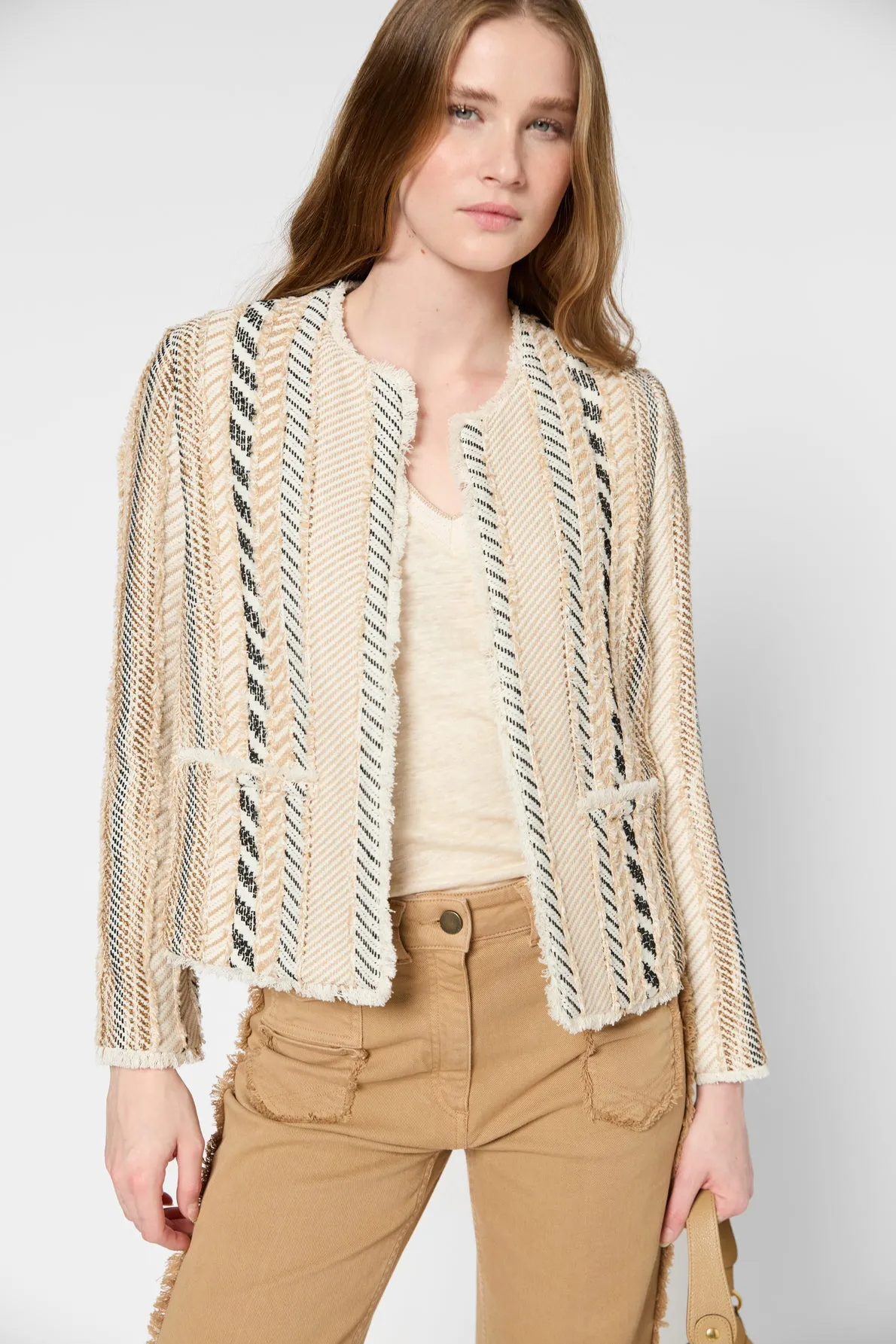 Jacket Remina Dbv62b023 Beige Clothing_Gerard-Darel