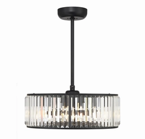 Janus Six Light Fan D'Lier Matte Black best small fans for home and travel