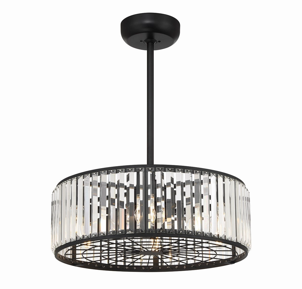 Janus Six Light Fan D'Lier Matte Black