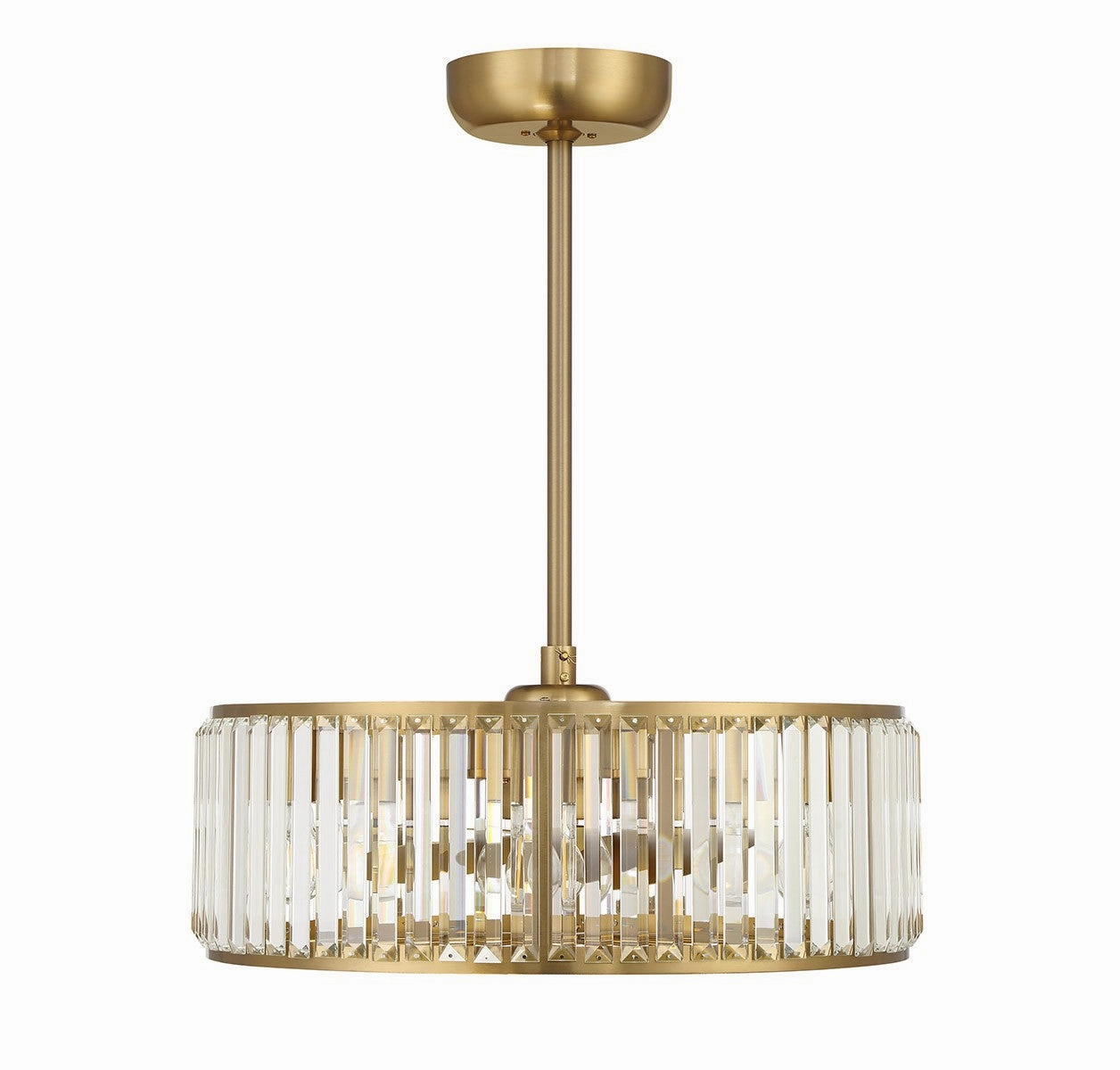 Janus Six Light Fan D'Lier Warm Brass