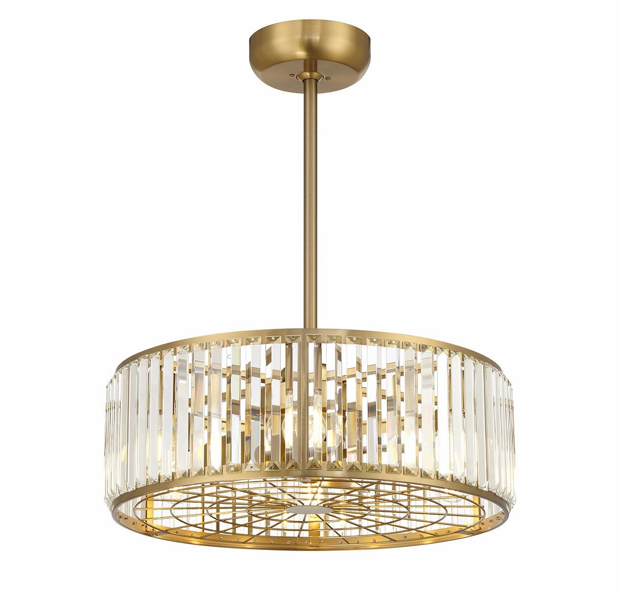 Janus Six Light Fan D'Lier Warm Brass