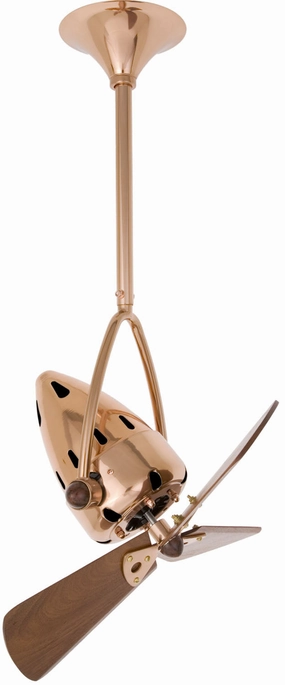 Jarold Direcional 16"Ceiling Fan Polished Copper quiet small fans for desk or nightstand