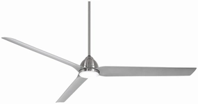 Java Xtreme 84 84"Ceiling Fan Brushed Nickel Wet large electric fans for spacious rooms
