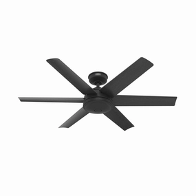 Jetty 52"Ceiling Fan Matte Black medium electric fans for multi-room use