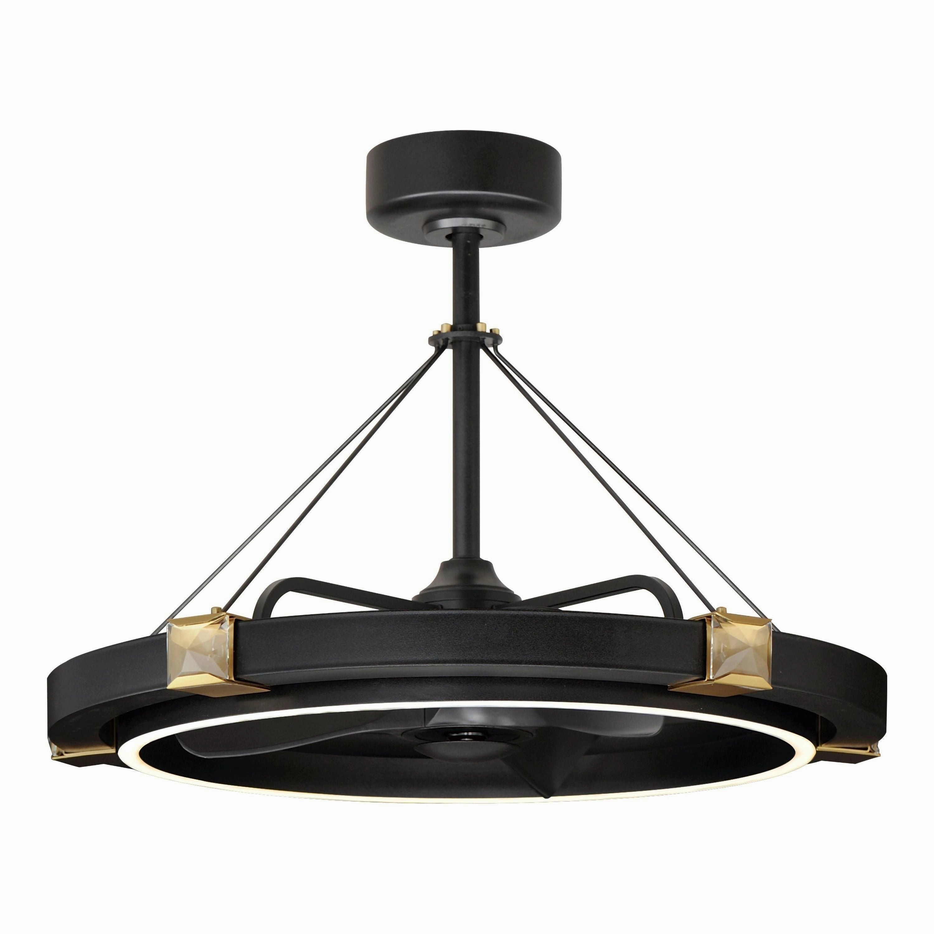 Jewel Wifi-Enabled LED Fandelight quiet ceiling fans with remote control