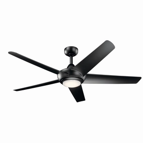 Kapono 52"Ceiling Fan Satin Black medium electric fans for multi-room use