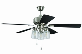 Kate 52" Ceiling Fan Brushed Polished Nickel compact medium fans for desks and counters