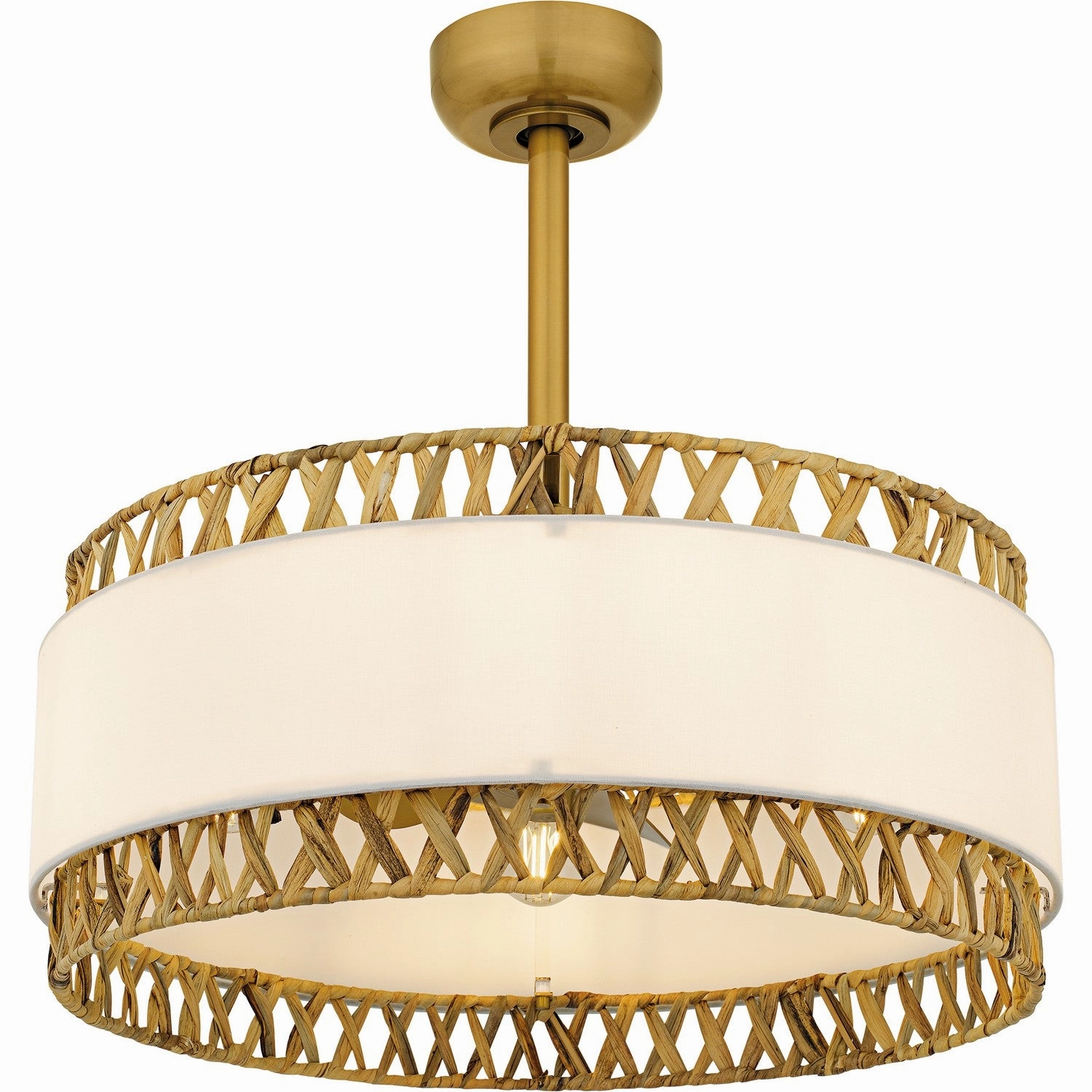 Kate Four Light Fan Light Brushed Gold decorative fandeliers with lights