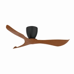 Keanu 56" Ceiling Fan Black / Walnut quiet medium fans for living room use