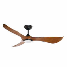 Keanu 56"Ceiling Fan Black / Walnut home cooling fans in medium size